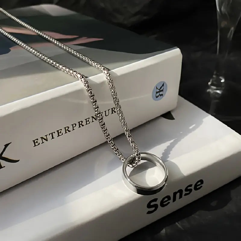 chain ring locket (one chain two rings)