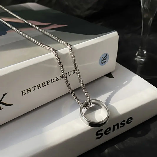 chain ring locket (one chain two rings)