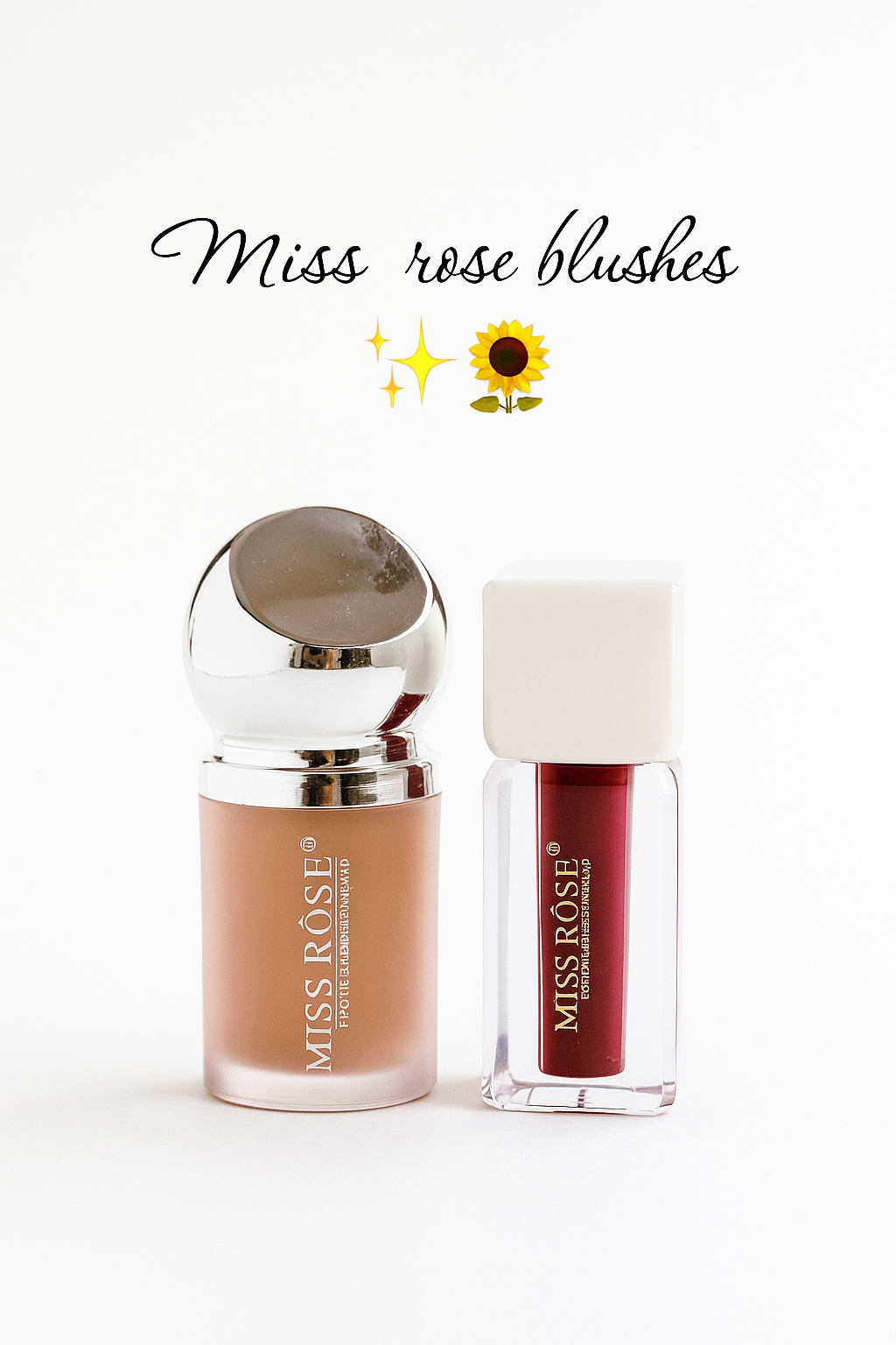 combo of "sponge blush(shade 5) and liquid tint (shade 4)"